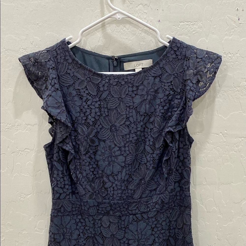 Blue lace dress